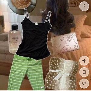 Abercrombie & Fitch Lime Striped Pants